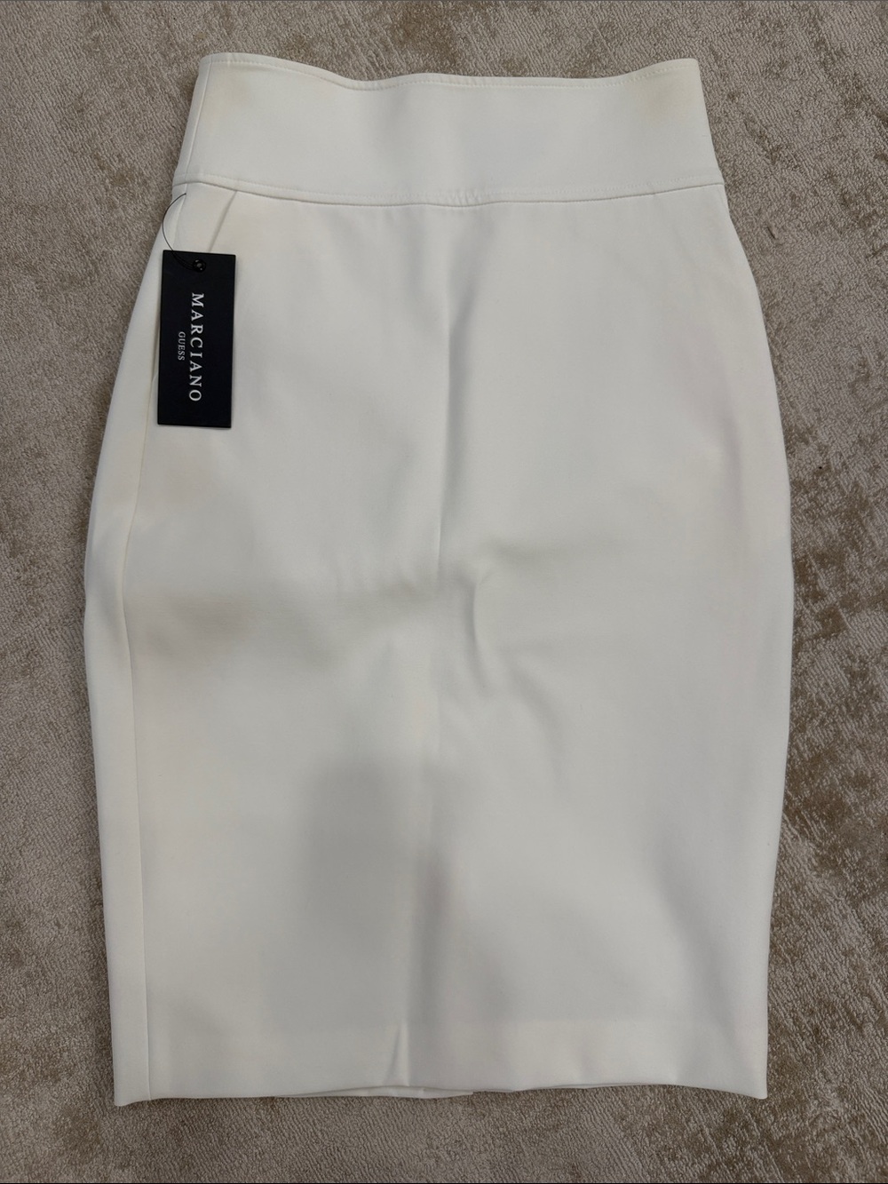 Marciano Cream High-Rise Pencil Skirt